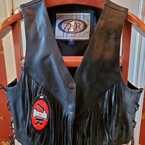 Ladies Fringed Motorcycle vest sz 10